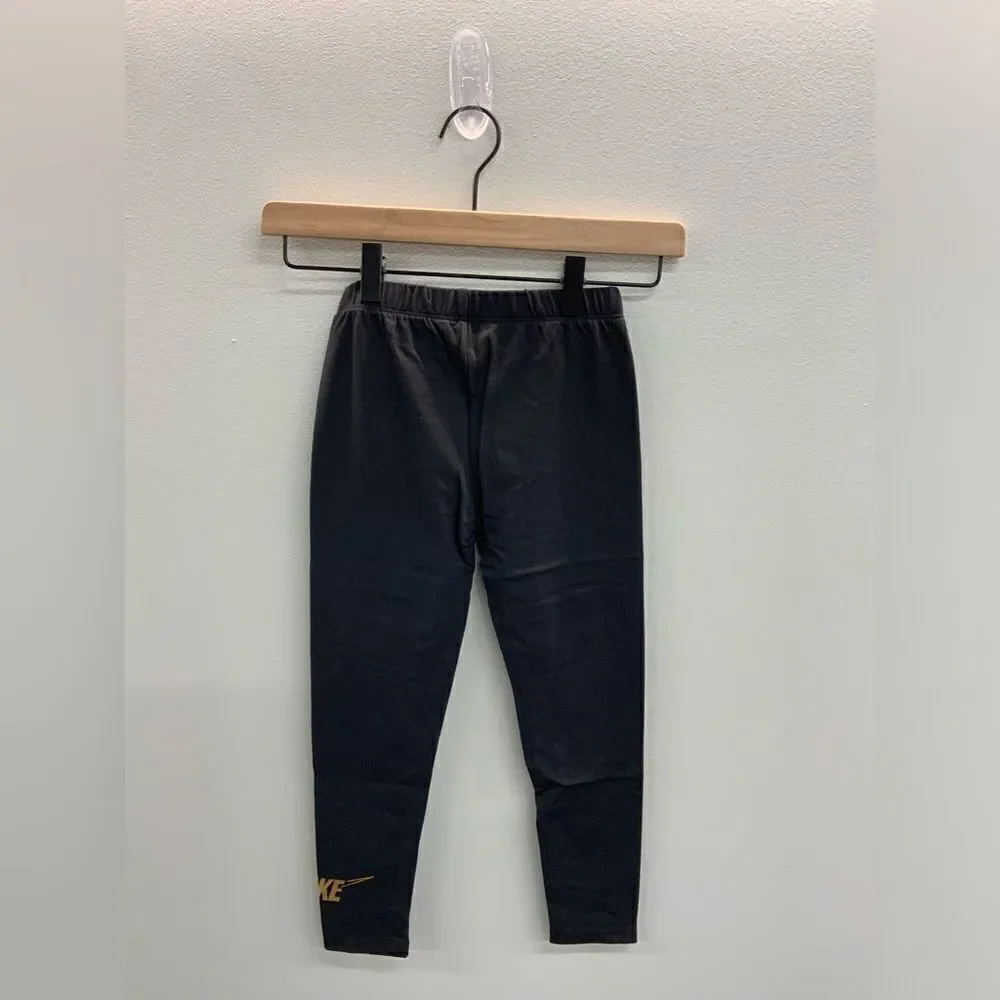 Nike Girls Shine Full-Zip and Leggings 2 Piece Set Black Size Large 6-7Y
